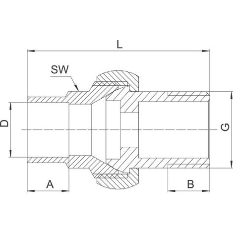 Raccord ferro mufa redukcyjna riduzione 11 4 x 1 pollice (1/2)