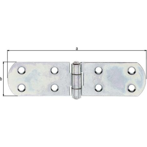 GAH Alberts Kistenband mit vernietetem Stift L 156mm Stahl roh, gelb galv. verz (1/3)