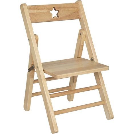 Chaise Pliante Enfant Bois 51cm Naturel (1/3)