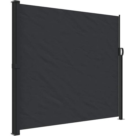 vidaXL Seitensichtschutz mit Einziehfunktion schwarz 180x500 cm