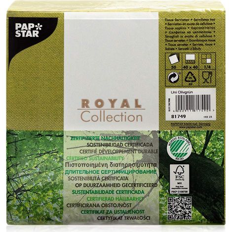 Serviette de table papstar royal collection 4 plis 50 pièces (1/5)