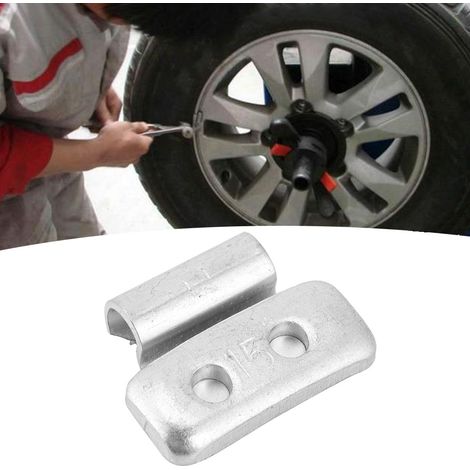 15 g 0,53 oz 100 pièces Poids de roue style P en alliage d'aluminium à clipser pour roues en acier (1/5)