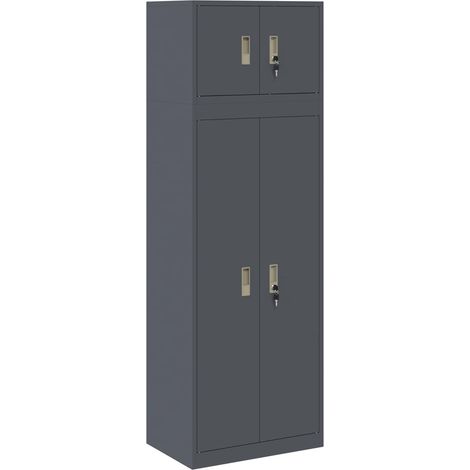 Storage Cabinet 2 pcs Anthracite 60 x 40 x 180 cm Steel vidaXL (1/5)