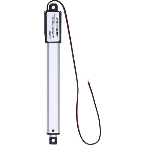 Actionneur linéaire CC 12 V 100 mm avec interrupteur de fin de course interne, mini-actionneur linéaire électrique silencieux pour applications industrielles et agricoles, 15 mm/s - 50 N (1/5)