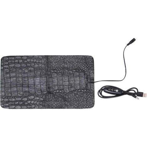 Tapis chauffant reptile PU noir 22x15.5cm pour terrarium chauffage doux et durable