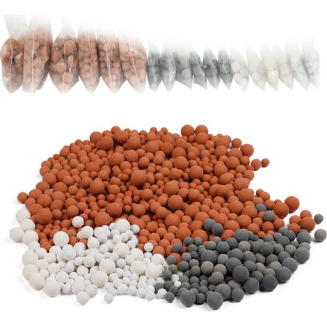Lot de 18 boules minérales pour pommeau de douche pierres filtrantes antibactériennes, anti-calcaire, minérales, ions négatifs (1/5)