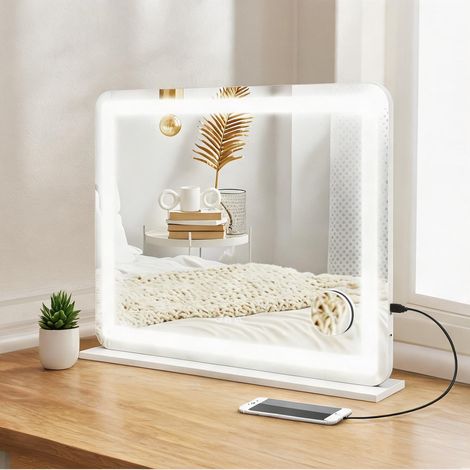 SunJet Tabouret, pouf, Miroir LED 80 x 62 cm, touche tactile - Réf. OI4FR8QSLRTR (1/5)