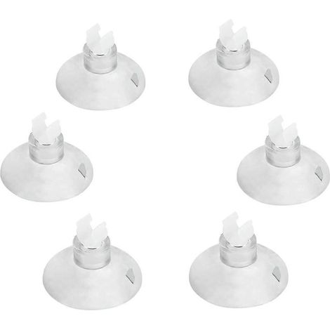 Lot de 20 pinces à ventouses transparentes pour tuyaux d'air d'aquarium, diamètre 0,5 cm (0,2 pouce). (1/4)
