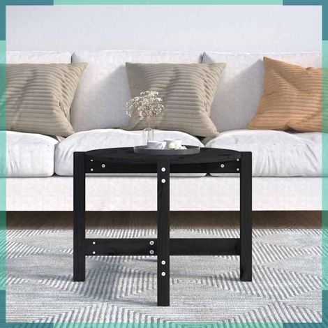 Table basse - 822306 - Bois massif de pin - Rond Ø62,5 cm - Hauteur 45 cm (1/5)