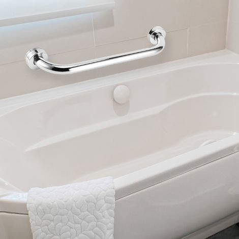 Barre d'appui de baignoire en acier inoxydable de 42,5 cm, accessoire de sécurité pour les personnes âgées et les enfants (1/5)