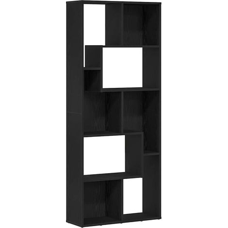 Maison Exclusive - Bücherregal Schwarz Eichen-Optik 67x24x161 cm