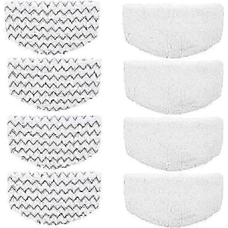Lingettes de rechange lavables AURA pour nettoyeurs vapeur compatibles de certaines marques, séries 1940, 1806, 1544 et 2075 (paquet de 8) (1/4)