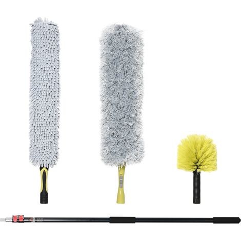 Kit 3 Spolverini per Pulizia della Casa con Asta Telescopica in Lega di Alluminio (1/5)