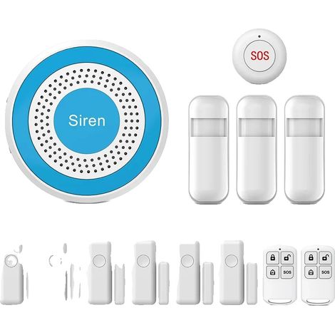 Système d'alarme domestique, installation sans fil, contrôle par application intelligente, A519W-D (1/2)