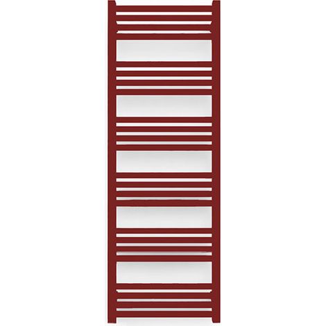 Scaldasalviette ad acqua calda rosso marrone di 1860mm di altezza e 530mm di larghezza - 832 Watt - FIO1860/530SX3011