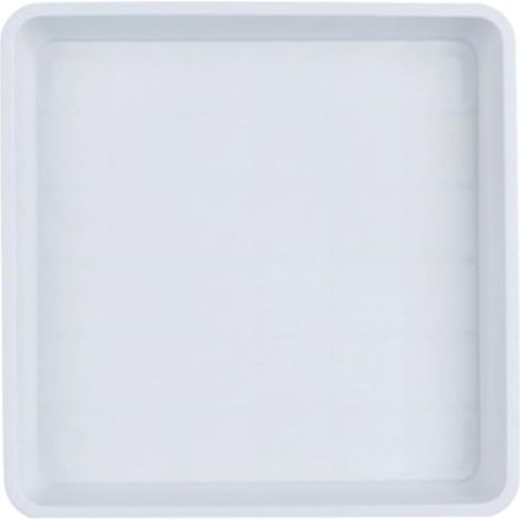 Plateau pour plantes carrées en blanc avec soucoupe Pot de fleurs pour plantes grasses en pot avec bac d’égouttement pour patio, jardin, véranda, serre (18 mm / 7,1 pouces) (1/5)