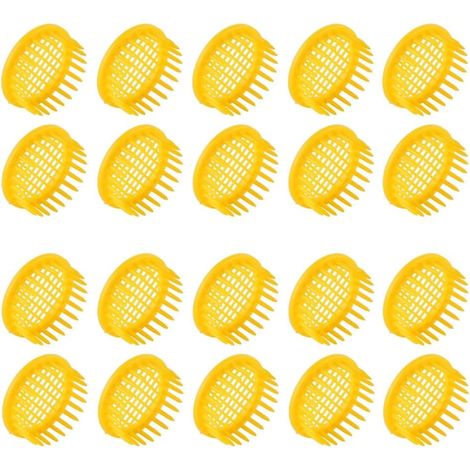 Lntyq 20 Stück Bienenzuchtbox, Bienenkönigin-Zellenkäfig, Imkereiwerkzeug zum Isolieren von Bienenköniginnen, Imkereiausrüstung (1/5)