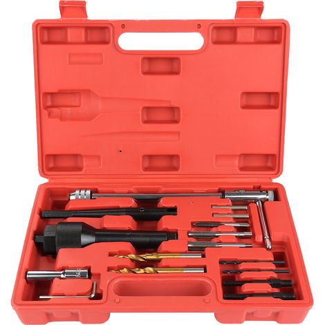 Kit coffret extracteur de bougie de préchauffage 16 pièces réparation de filetage démontage (1/5)