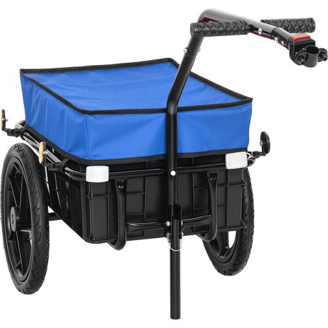 Remolque Bicicleta 40 kg Cubierta Tela Oxford Reflectores Marco Acero Azul 144x59x80 cm