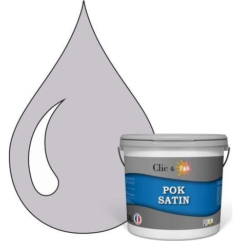 POK SATIN Peinture Mur Plafond – Intérieure Satinée, Lessivable, Multisupport - Parme Clair - 2,5L