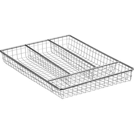 Premier Housewares Chrome 4 Section Cutlery Tray (1/3)