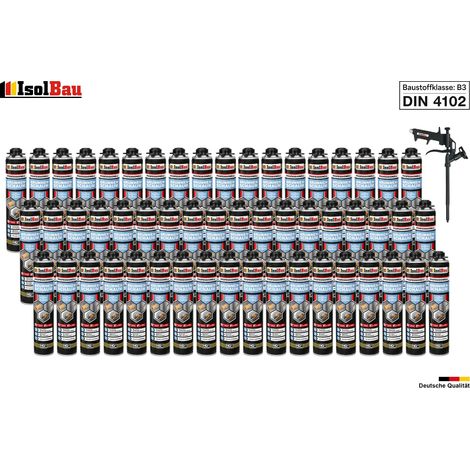 Brunnenschaum 48x 750ml Bauschaum 1x Teflon Pistole Pistolenschaum Montageschaum (1/5)