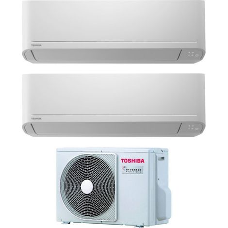 toshiba dual split inverter aire acondicionado seiya serie 10+10 con ras-2m14u2avg-e r-32 wi-fi opcional 10000+10000 - nuevo