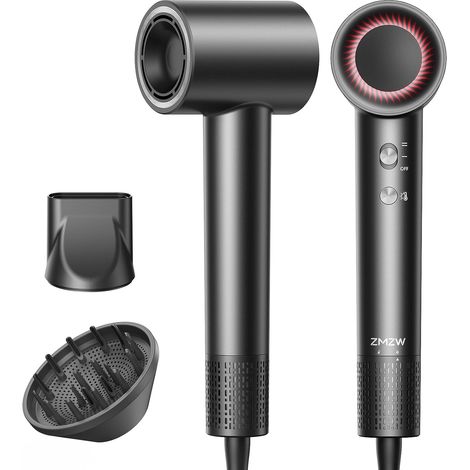 Sèche-cheveux haute vitesse 160 000 tr/min, ionique avec 500 millions d’ions, anti-frisottis, contrôle NTC, séchage rapide, silencieux avec diffuseur magnétique (1/5)