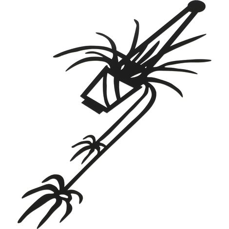 MAGICLULU Décoration murale moderne en fer forgé, pot de fleurs suspendu noir (1/5)