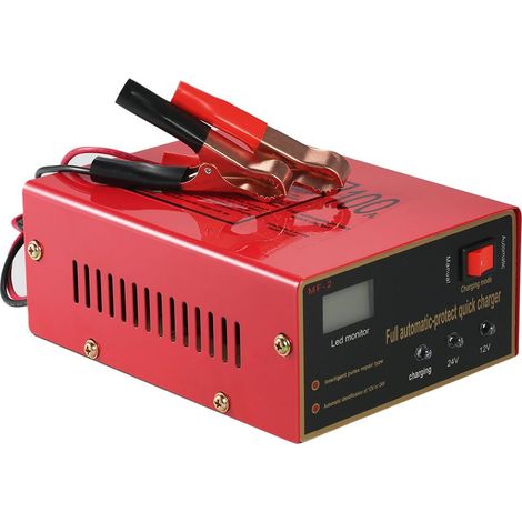 Chargeur/mainteneur de charge intelligent automatique à LED 12 V/24 V, type réparation par impulsions, pour batteries au plomb et au lithium, 140 W, 220 V CA (1/5)
