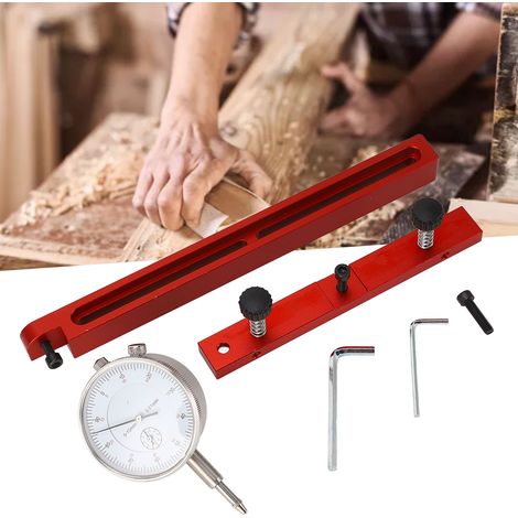 Scie à table longue pour le travail du bois, calibreur à comparateur, correcteur de parallélisme de lame de scie à table en alliage d'aluminium, outil de travail du bois. (1/5)