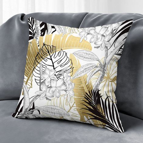 Housse de coussin floral papillon printemps été, décoration maison,50×50cm (1/5)