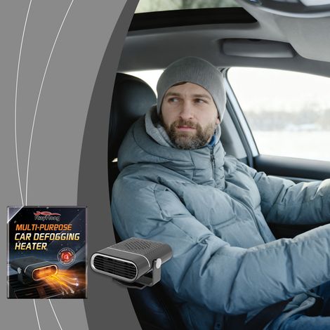 Car anti-fog heater, multi-functional portable heater for winter car interior heating, defrosting, and defogging -- 1pc (1/5)