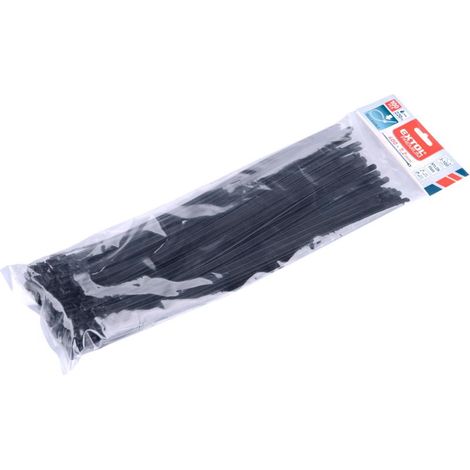 EXTOL Kabelbinder, schwarz, abnehmbar, 400 x 7,2 mm, 100 Stück, Nylon PA66 8856261