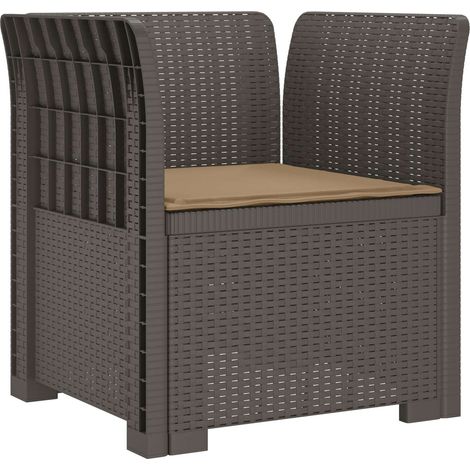 Maison Exclusive - Poltrona a 1 Posto con Cuscino Aspetto Rattan PP Grigio Chiaro (1/5)
