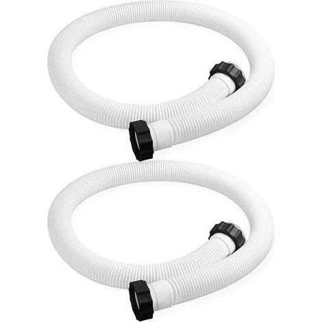 Lot de 2 tuyaux de piscine de 38 mm, 1,5 m pour pompe à sable et système de sel dans la pompe de filtration intensive, tuyau de 38 mm pour pompe à eau de 1500 Gph et capacité supérieure,blanc (1/4)