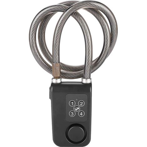 Byshayne – Fahrradschloss mit 110-dB-Alarm – Faltschloss – Zahlenschloss – Wasserdicht – Diebstahlsicher – Strapazierfähiges Material – Fahrradalarm (1/5)