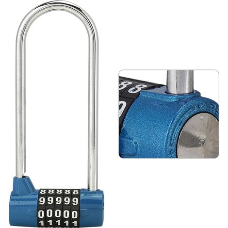 Serrure à code numérique en U en alliage de zinc pour armoire, porte et meuble (1/4)