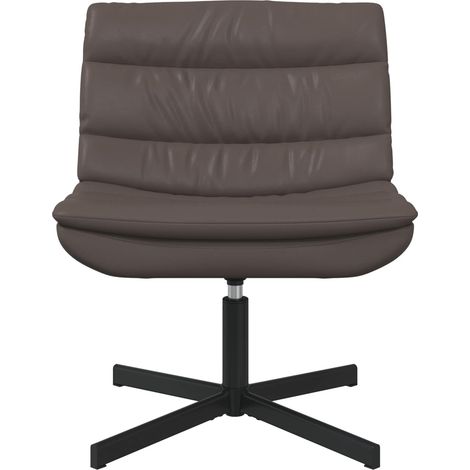 Maison Exclusive - Sedia girevole Marrone 63 x 75 x 76 cm PU Lucido