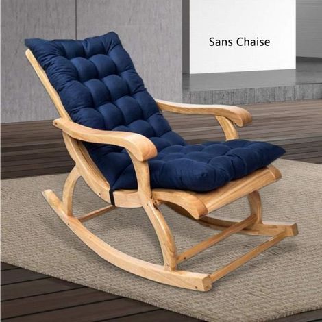 Coussin de chaise longue - 120x48x8 cm - Épais et doux - Gris - Pour extérieur (1/4)