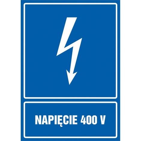 Segnaletica Procera voltage 400v PVC 1 mm resistente alle intemperie