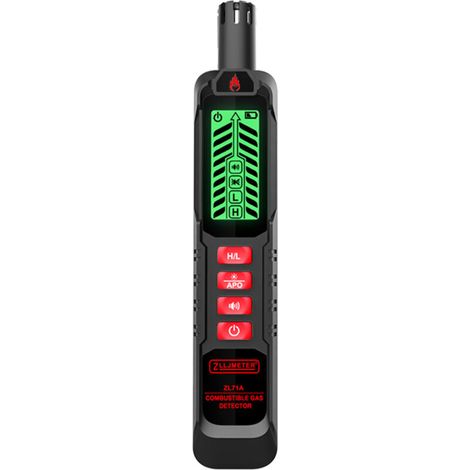 Tragbarer Lecksucher für brennbare Gase, Erdgaslecktester, tragbarer Gaskonzentrationsanalysator, Gastester mit akustischem und optischem Alarm,