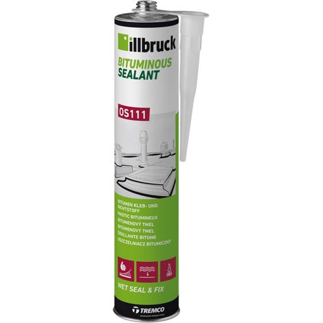 OS111 Mastic adhésif noir 310 ml d'Illbrück (Par 24) (1/4)