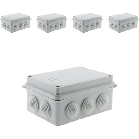 Lot de 5 boites dérivation IP54 à visser - Zenitech