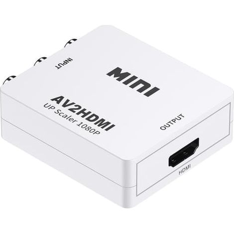 Ecleanfy - Adaptateur RCA (AV) vers HDMI Blanc 66 (1/2)