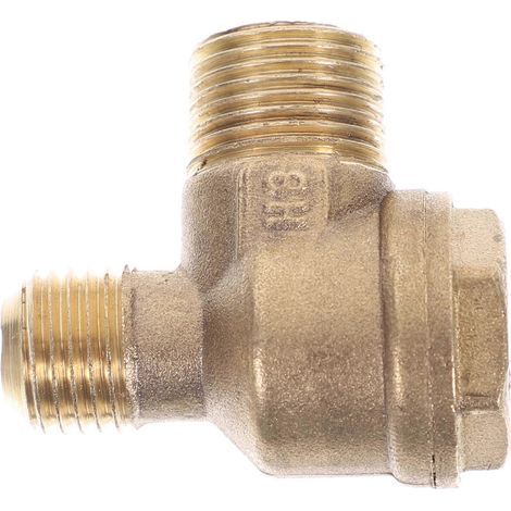 Clapets anti-retour en laiton à 2 voies pour compresseur d'air-4.00X3.80X3.50CM-Golden (1/3)