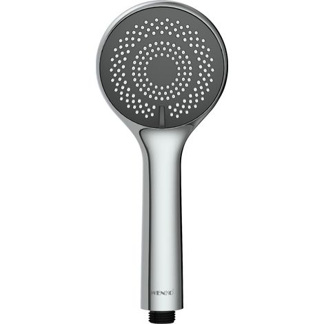 WENKO Duschkopf Watersaving Ø 9,5 cm, Ø 9,5 cm, Silber glänzend, Kunststoff (ABS) chrom grau (1/5)