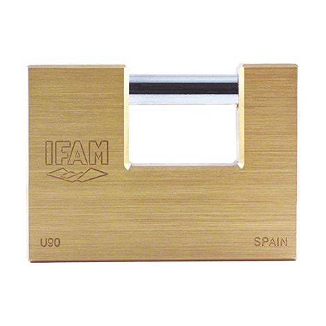 Candado cuadrado persiana 90mm laton llav/iguales u90ka ifam (1/3)
