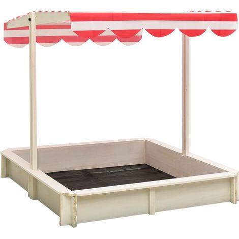 Arenero y techo regulable madera de abeto blanco y rojo UV50 020005059 (1/5)