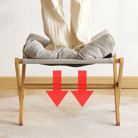 Fußstütze, Sofa-Fußstütze, Büro-Fußstütze, Fußhocker, Beinstütze, grau (1/5)